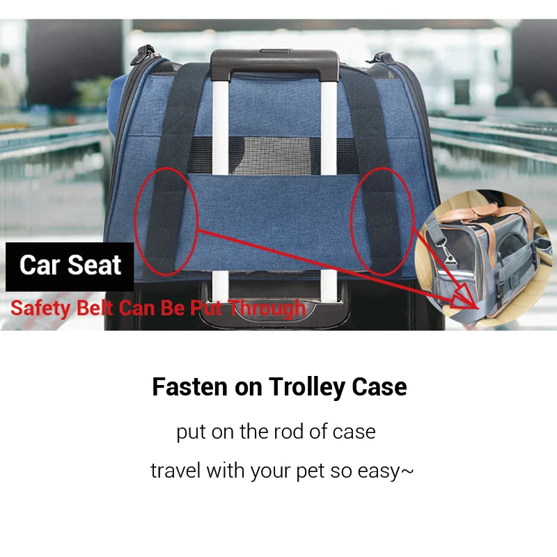 Переноска для кошки Портативный Складная переноска собак авиакомпании одобрил