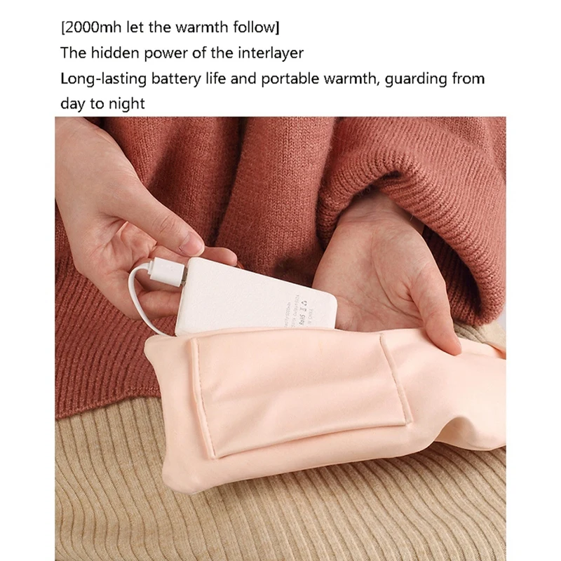 

Winter Scarf Heated Scarf USB Women Heating Scarf Couple Scarf Neckerchief Plush Collar Scarves-ABUX