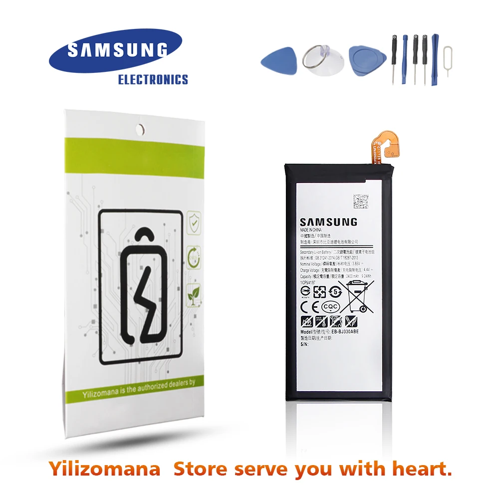 Аккумулятор для samsung J330 EB-BJ330ABE 2400 мАч для samsung Galaxy J3 J3300 J330F SM-J3 Pro, Сменный аккумулятор для телефона