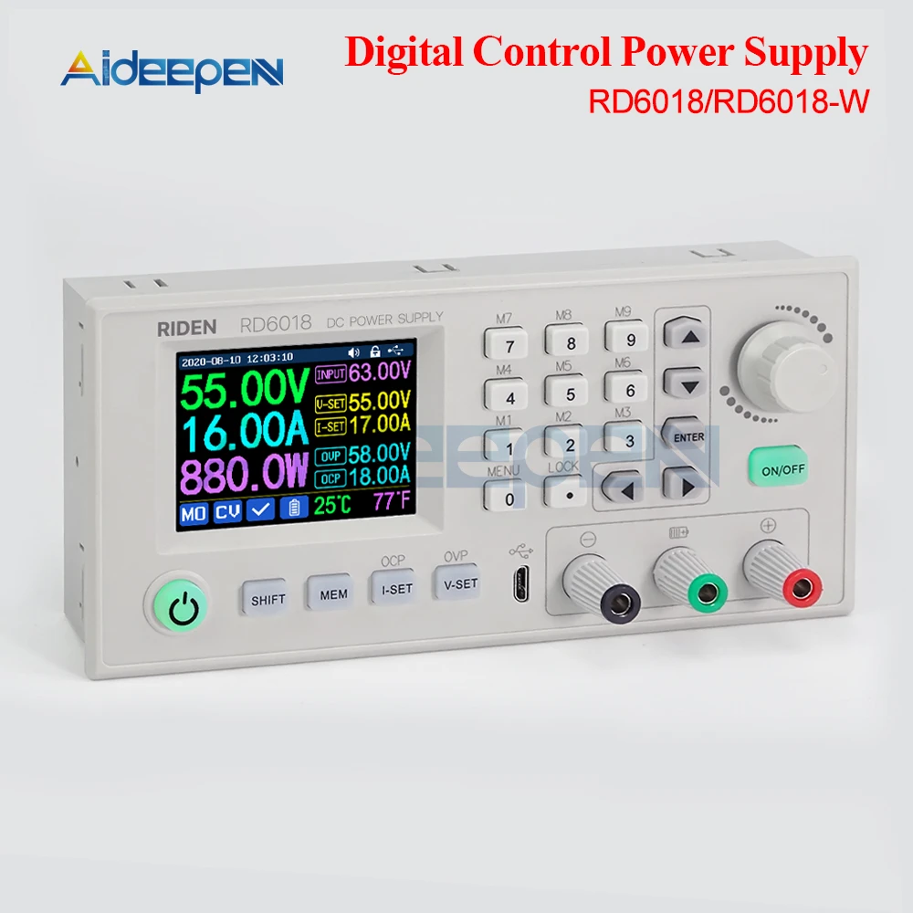 Понижающий модуль питания RD RD6018 RD6018W, USB Wi-Fi DC-DC напряжение, понижающий преобразователь, вольтметр, 60 в 18 А VS RIDEN RD6006 RD6012