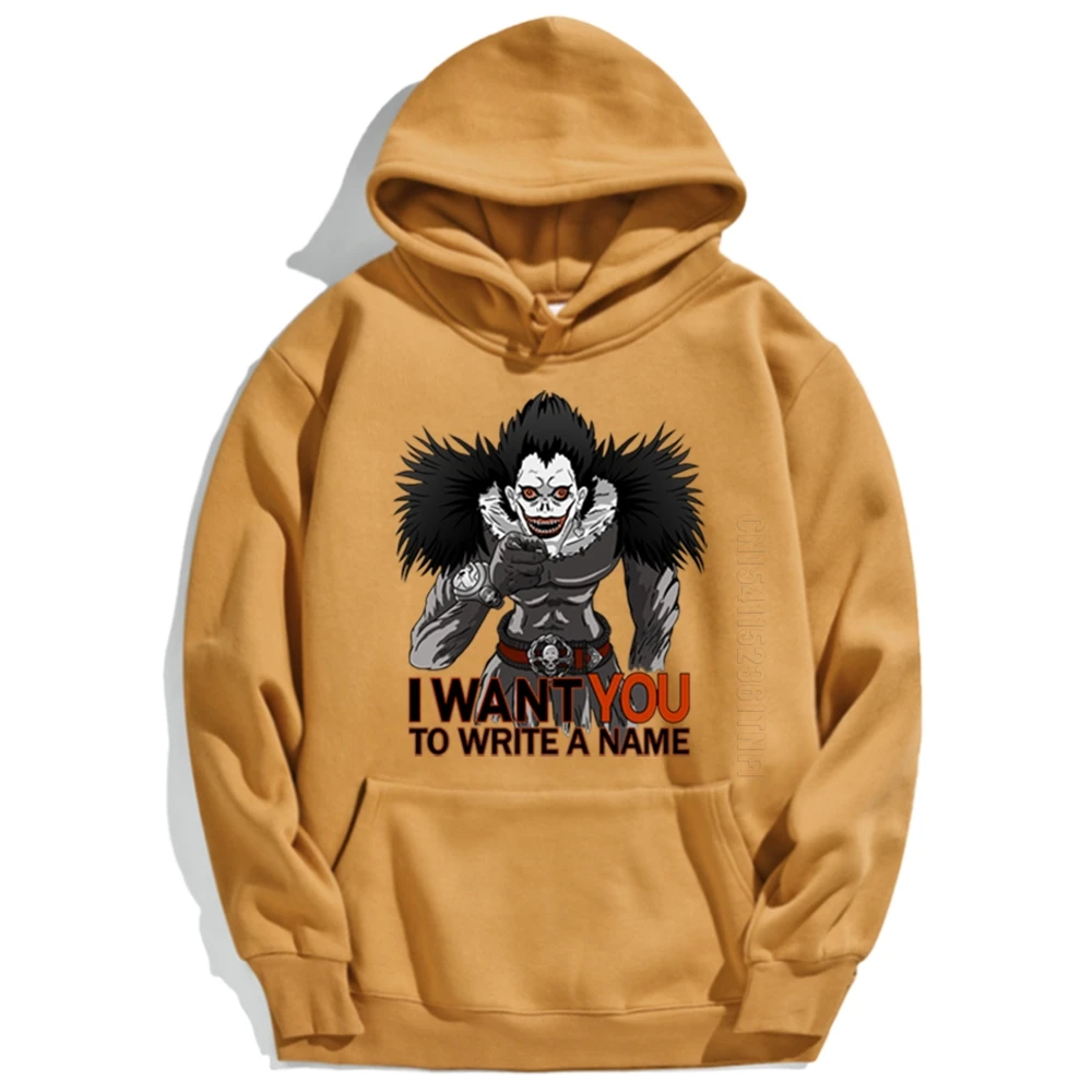 Japan Death Note I Want You Hoodie Male Anime Sweatshirt Trendy Men Pullovers Brand Oversize Loose Hoodie For Male