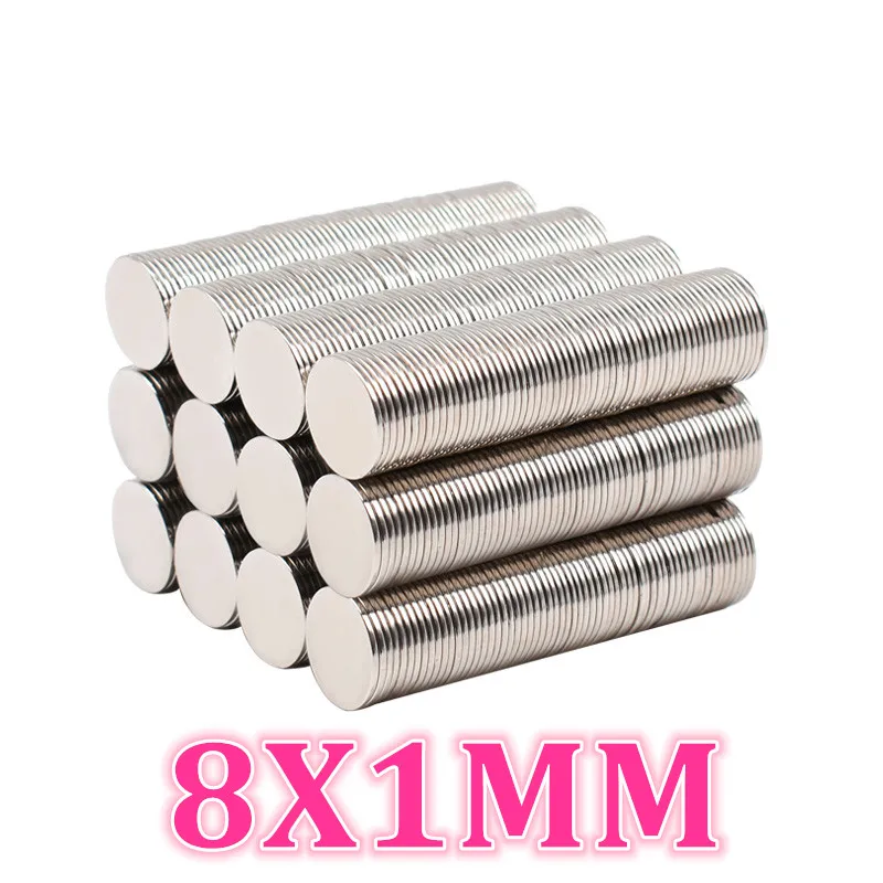 50/100 шт. Samll магнит Неодимовый Диск Dia8mm x 2 мм 8X1 8X3 8X4 8X5 8X8 8X10 N35 мини круглый диск