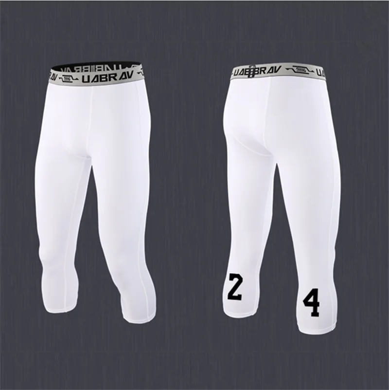 Мужские спортивные быстросохнущие леггинсы облегающие штаны-капри для