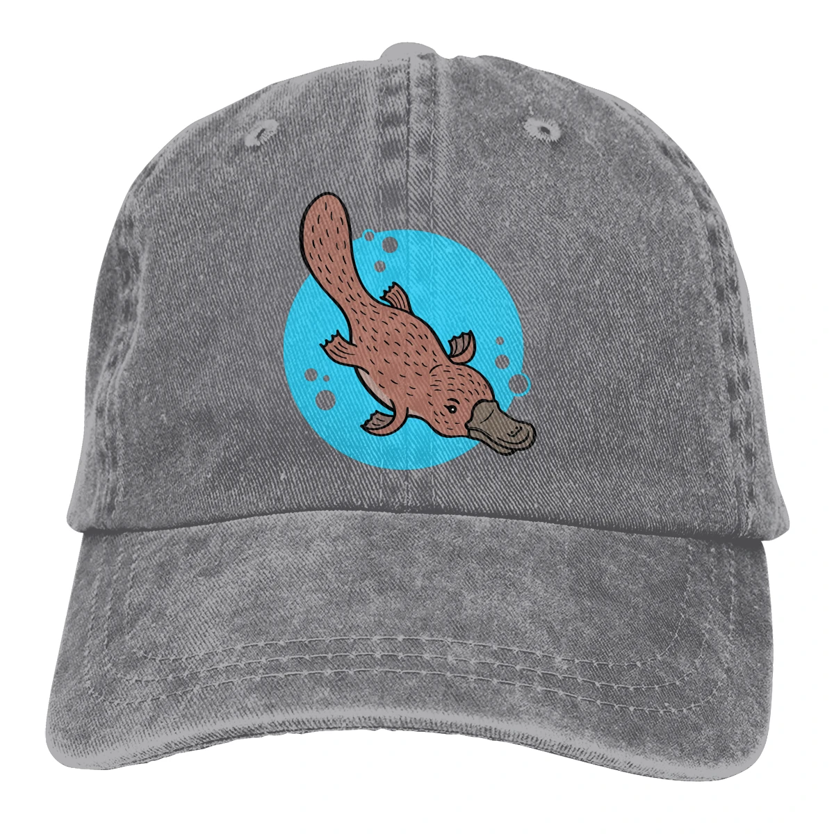 

Platypus Cartoon Lovely Hats for Men Women Adjustable Sun Hats Vintage Trucker Hat