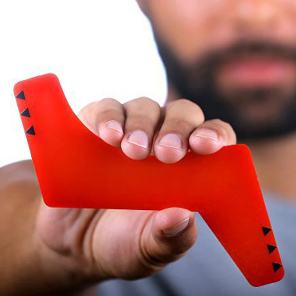 Модные мужские идеальные линии симметричная форма для бороды Шаблон трафарет