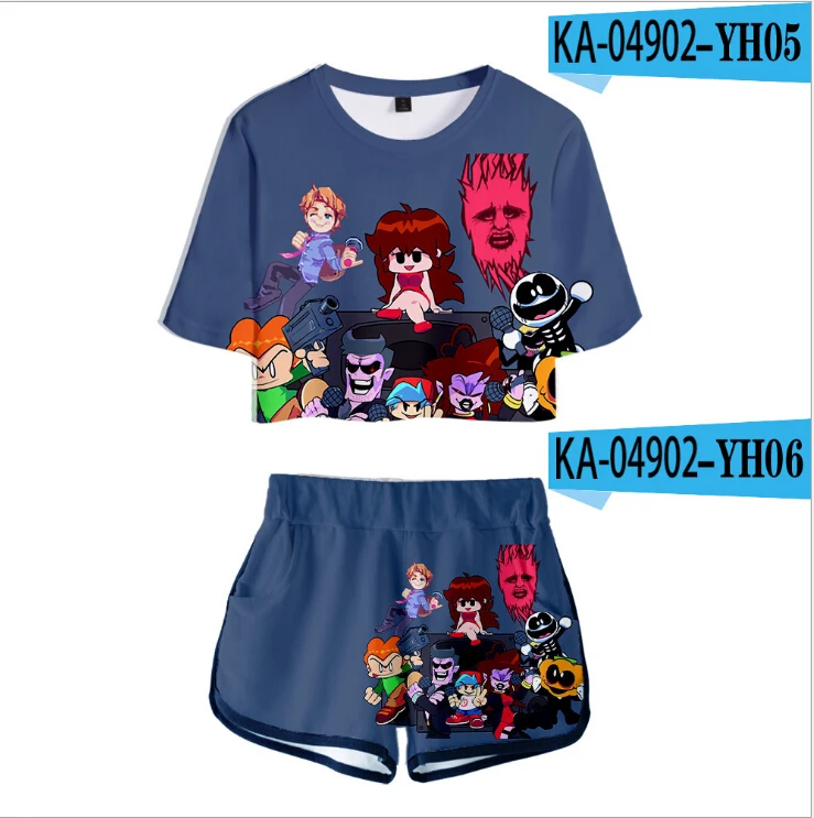 

Костюм для девочек с рисунком лимона, демона, шорты и эластичная талия