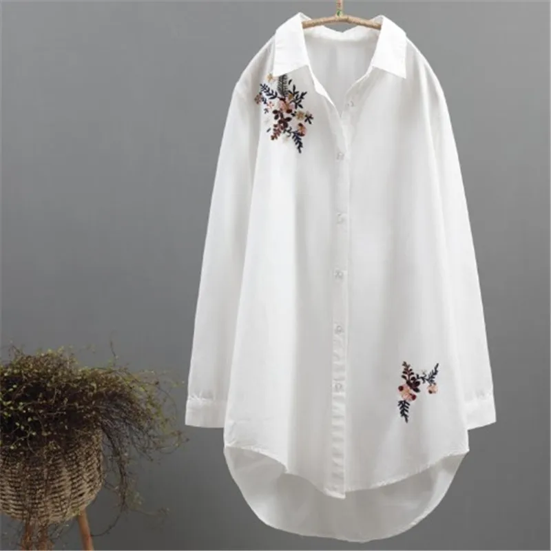 Рубашка женская длинная с вышивкой 2019| |
