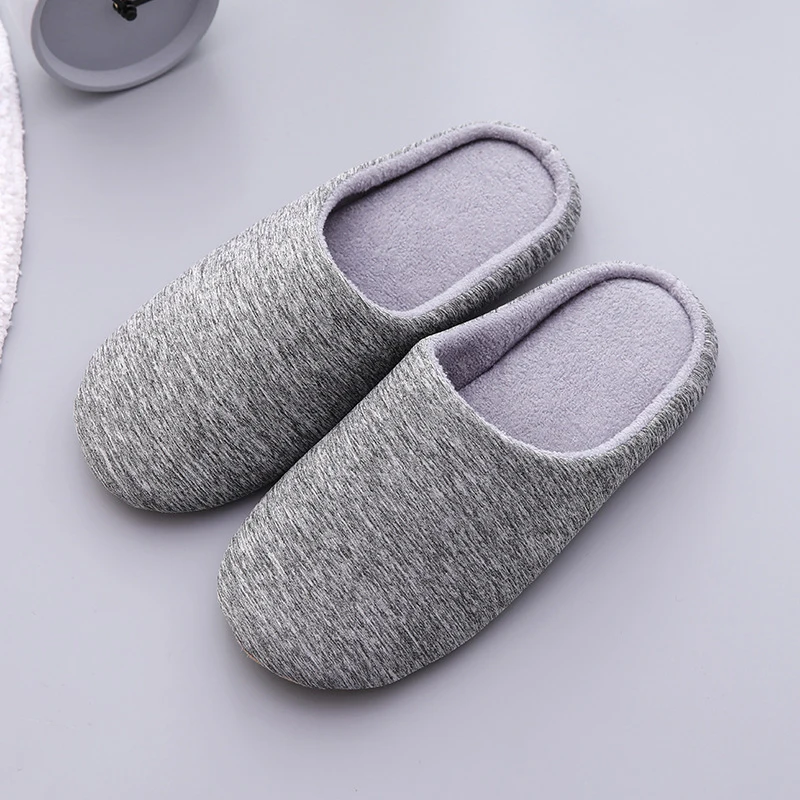 

Slippers Women's Indoor House Plush Soft Cotton Slippers Shoes Non-slip Floor Home Slippers Bedroom Autumn Men Shoes Puimentiua