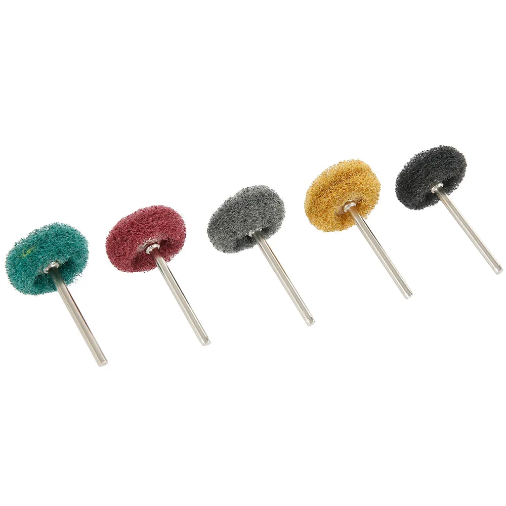 

80pcs Mini Brush Scouring Pad Abrasive Wheel Nylon Fiber Grinding Sanding Head Buffing Polishing Wheel 1"25mm Set for Dremel