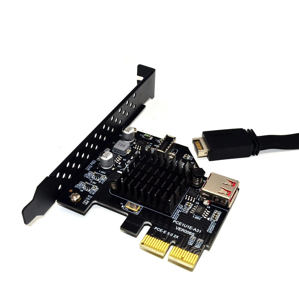 

USB3.1 Front TYPE-E Expansion Card Pcie X2 to TYPE-C Adapter GEN2 10gbps Expansion Card Computer Cables Connectors QJY99