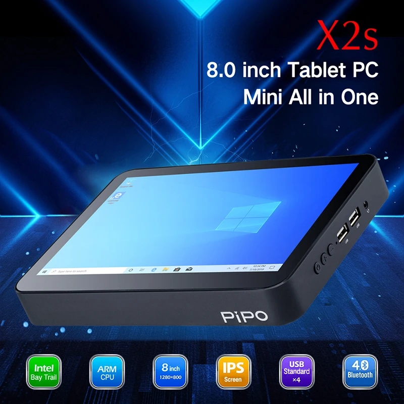 Оригинальный универсальный мини-ПК PiPo X2s 8 дюймов 2 ГБ ОЗУ 32 ПЗУ Windows 10 Intel Atom Z3735F