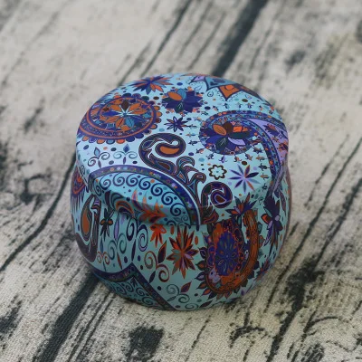 Рождественская круглая железная конфета шоколад десерт Подарочная коробка