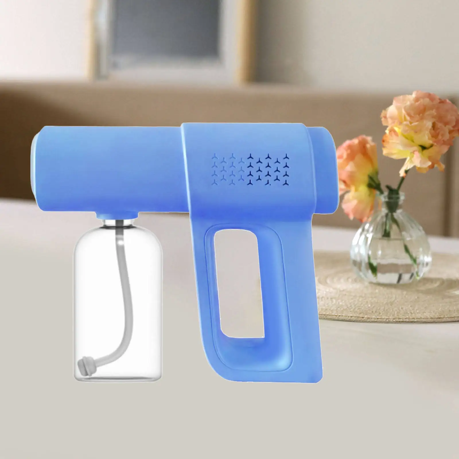 

Handheld USB Sanitizer Sprayer Rechargeable, Nano Sterilization 380ml Fogger Mister Blue