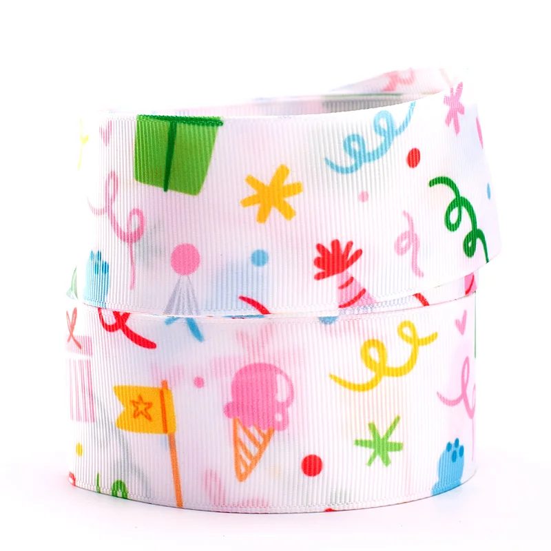 10 ярдов Grosgrain ленты-милый мультфильм шаблон лист печатных ленты | Дом и сад