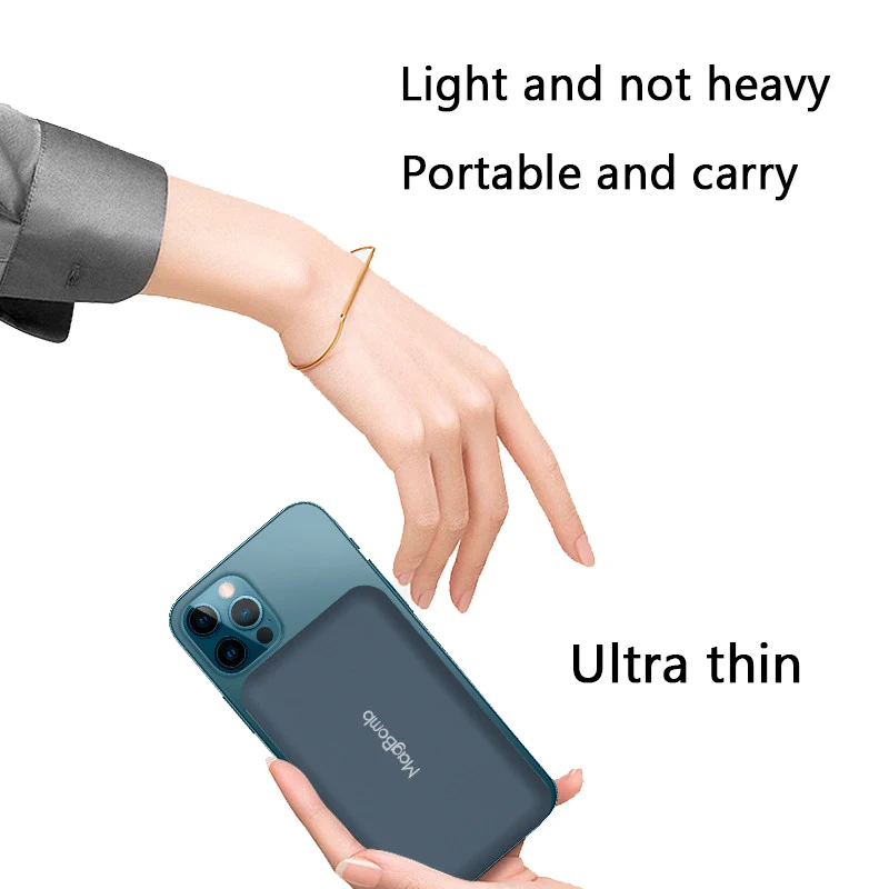 

For Magsafe 12 12Pro 12pro Max 12 mini Magnetic wireless charging mobile power iphone external auxiliary battery magnet charger