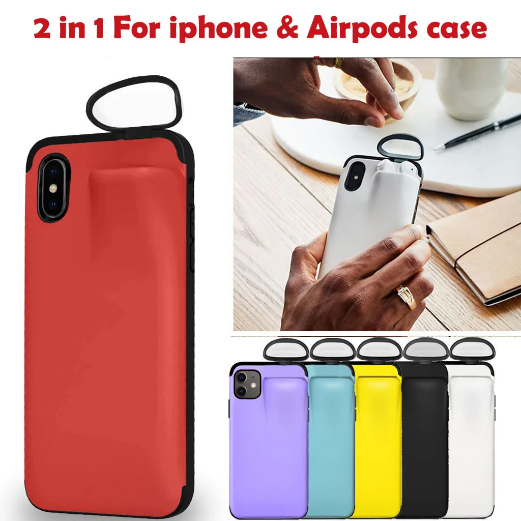 2 в 1 мобильный телефон чехол для IPhone 7 Plus/8 Plus/XR /XS/Xs Max/11/11 Pro/11 Pro Max и беспроводная