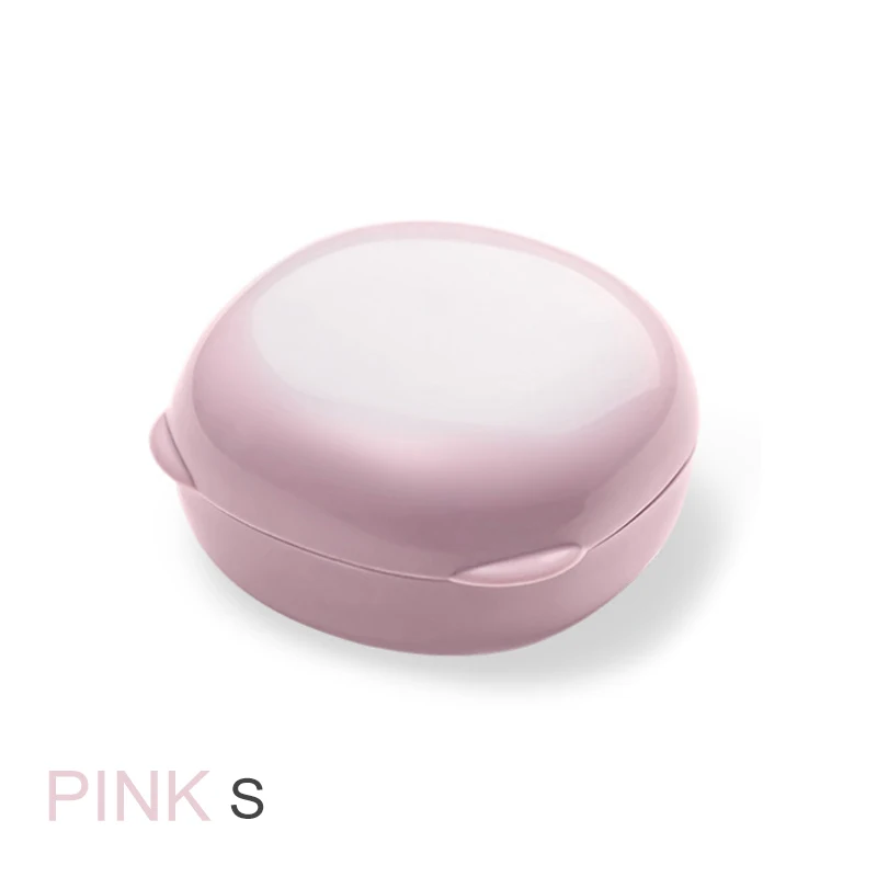 pink S 1 шт. дорожный держатель для походов, Экологичная мыльница, мыльница, пластиковая коробка для ванной, портативная одноцветная мыльница - Цвет: pink S