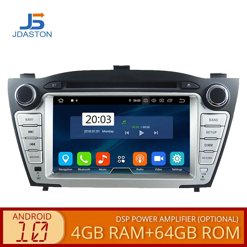 Автомобильный DVD-плеер JDASTON Android 10 0 для Hyundai iX35 Tucson 2009-2015 WIFI мультимедийный