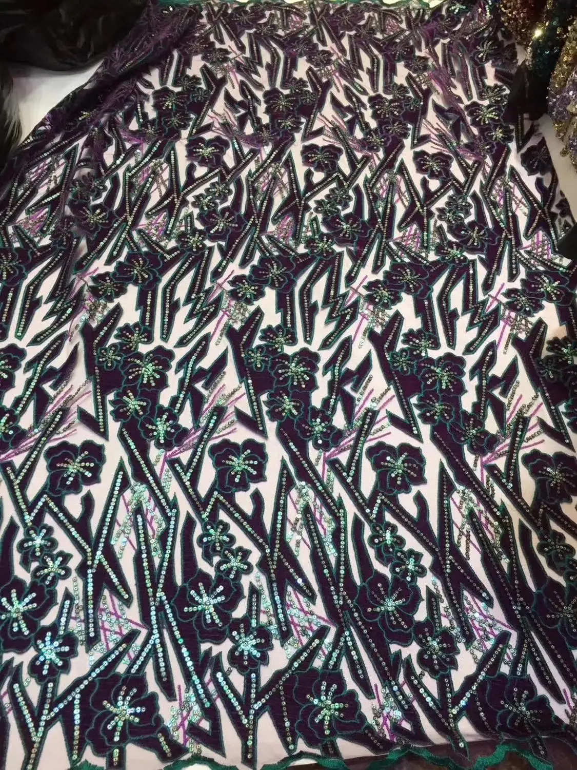 Высококачественное нигерийское кружево Африканский бархат тюль фатин кружевная