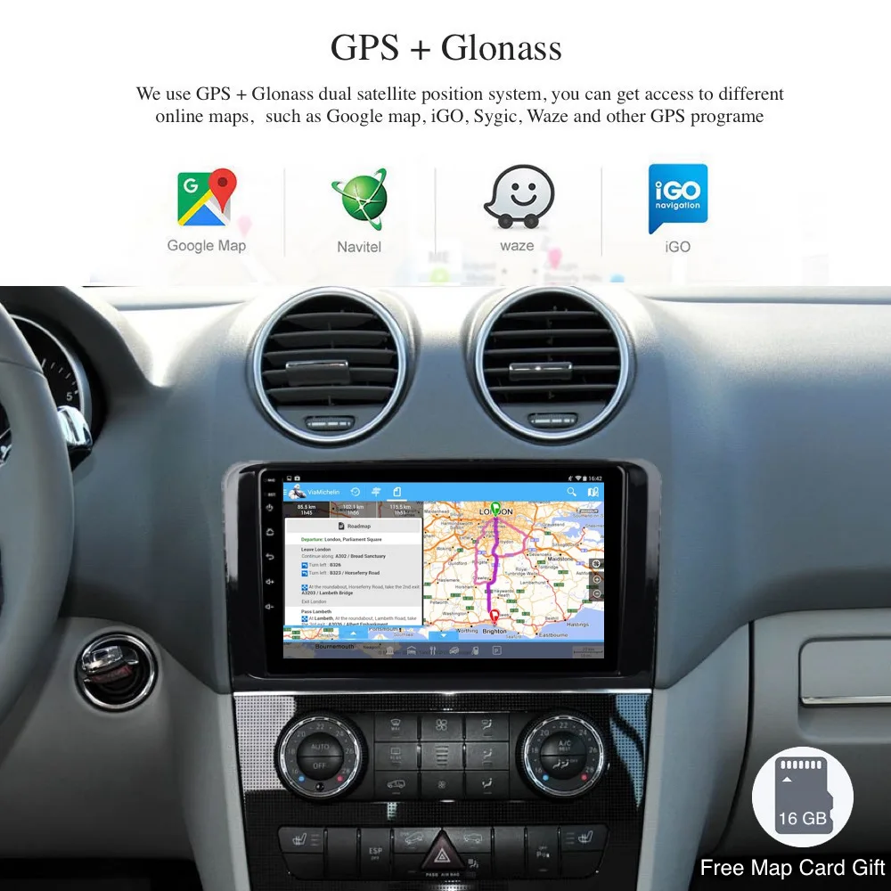 Android 9,0 gps для Mercedes Benz CLASS ML W164 X164 ML350 ML300 GL500 ML320 автомобильный радиоприемник PX6 DSP ips HDMI 4 Гб+ 64 Гб RDS Wi-Fi карта
