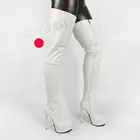 Женские сапоги на высокой платформе laigзем, высокие сапоги до бедра на молнии, на шпильке, для свадьбы, выпускного, косплея, большие размеры 44, 46, 50, 52