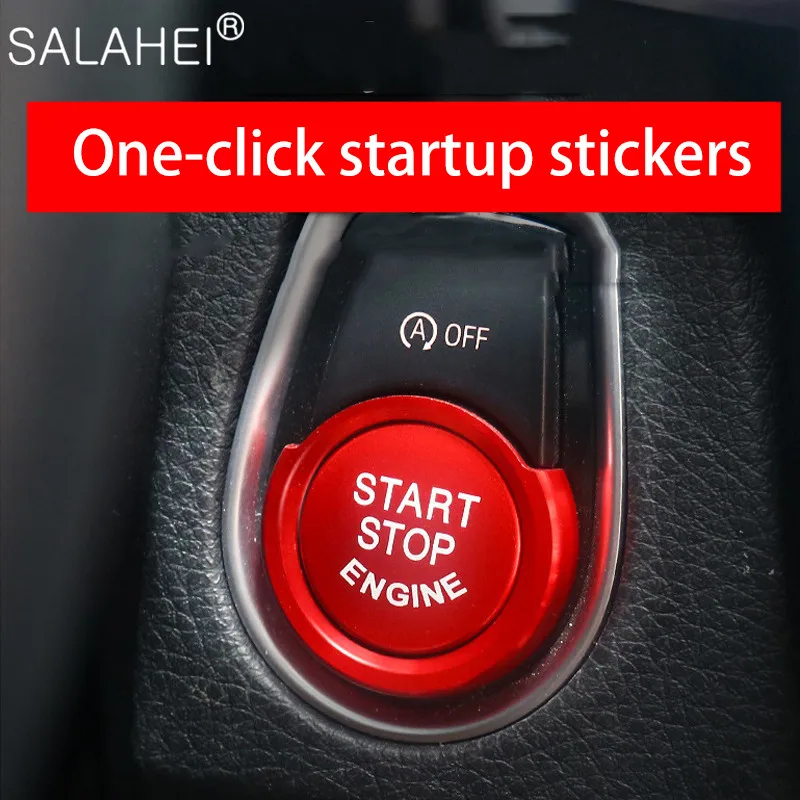 

Car Interior Sticker One-Key Engine Start Stop Ignition Push Button Decoration For BMW 1 2 3 4 Series New X1 X2 Auto Accessories