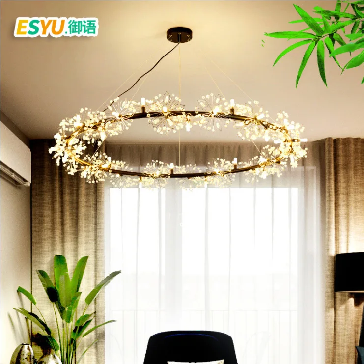 

europe modern led crystal chandelier lustre suspension home lighting living room lights livingroom dining rooom
