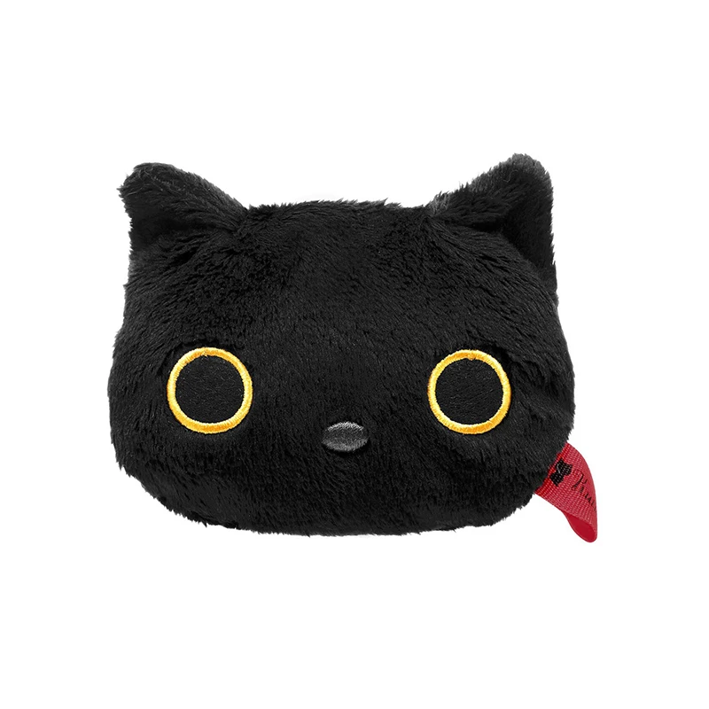 

Симпатичный кошелек для монет «кутусита нианко» с черной кошкой, кошельки «кавай», Женская мини-сумка из искусственной кожи в стиле аниме