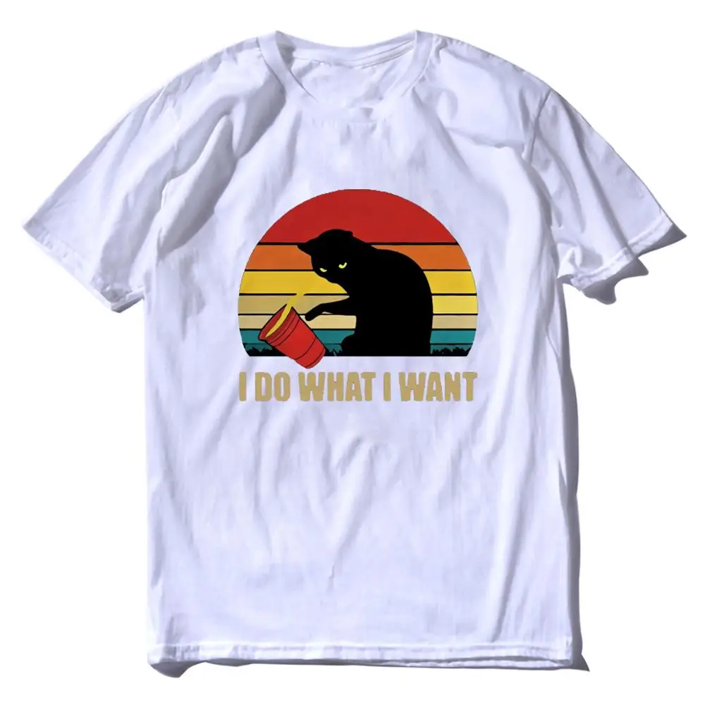 

Funny Cat I Do What I Want Tshirt Unisex - t-shirt 2020 Summer Fashion Mens Neck short sleeves Cotton Tshirt Gift women top tee