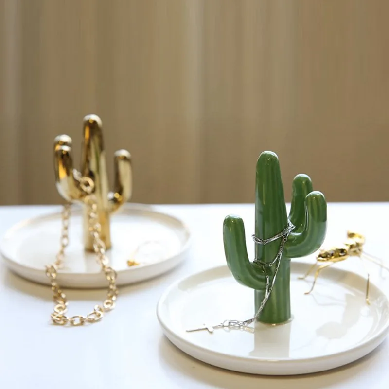 

Cutelife Nordic Ins Room Accessories Bracelet Jewelry Display Storage Rack Ring Pendant Storage Shelf Ceramic Terrace Decoration