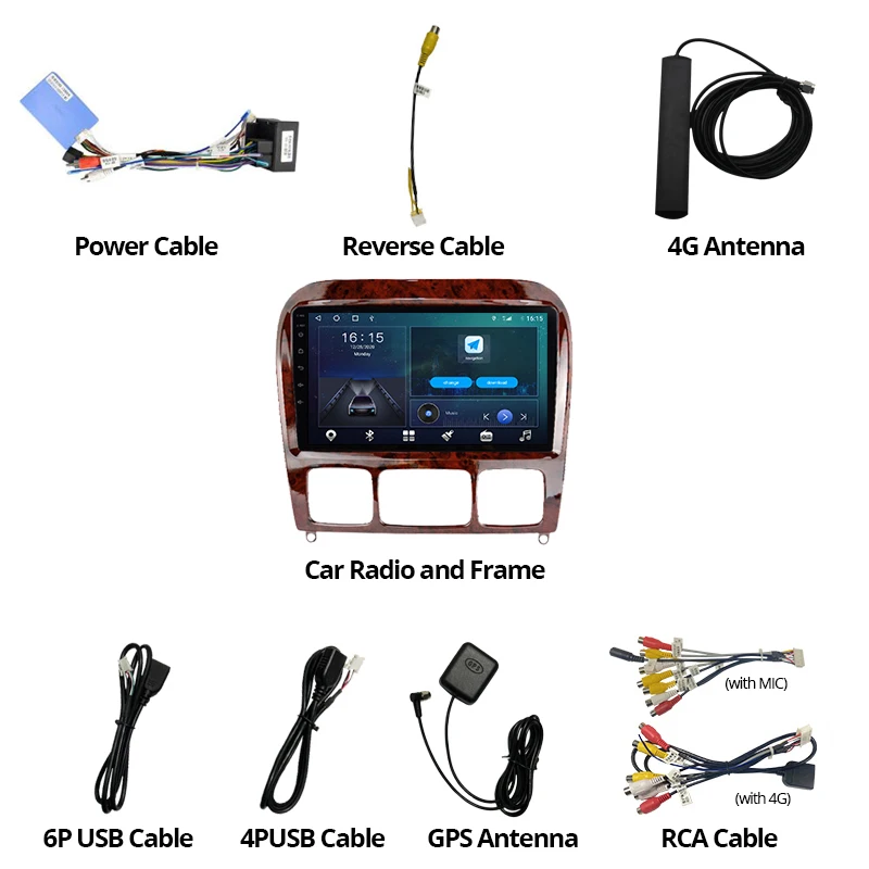 

TIEBRO 2 Din Android 10.0 Car Radio For Mercedes Benz S Class 1998-2005 Car Multimedia Player Stereo With Screen Navigation GPS