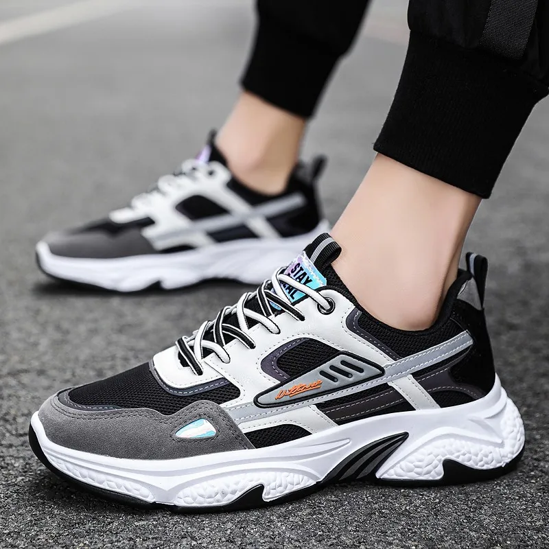 

2021 latest spring reflective sneakers daddy shoes men's shoes