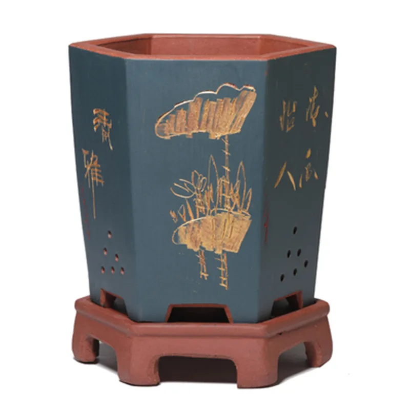 Фиолетовый цветок Clivia горшок орхидеи специальный Кливия дышащие высокого класса