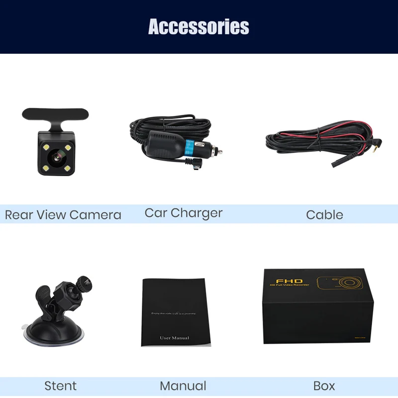 4 0 &quotLDWS Автомобильный видеорегистратор FHD 1296P с двумя объективами камерой