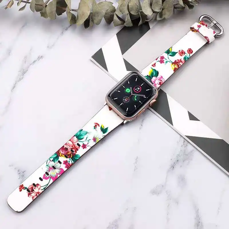 Кожаный ремешок для часов Apple watch 42 мм 38 44 40 apple 6 5 4 3 band наручные часы correa браслет