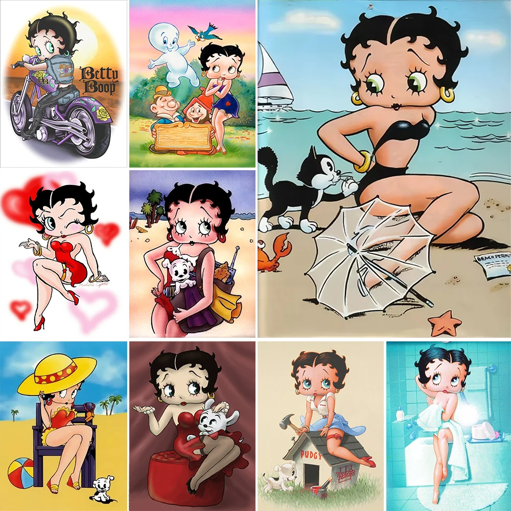 

5D DIY Cartoon Beauty Picture Diamond Painting Diamond Mosaic Cross Stitch Kit Full Brick Embroidery Home Decoration