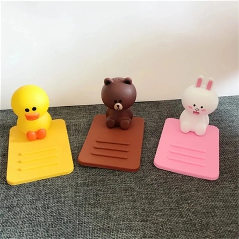 cartoon character silicone doll desktop mobile cell phone holder stand for iphone ipad smartphone desk tablet bracket mini lazy free global shipping
