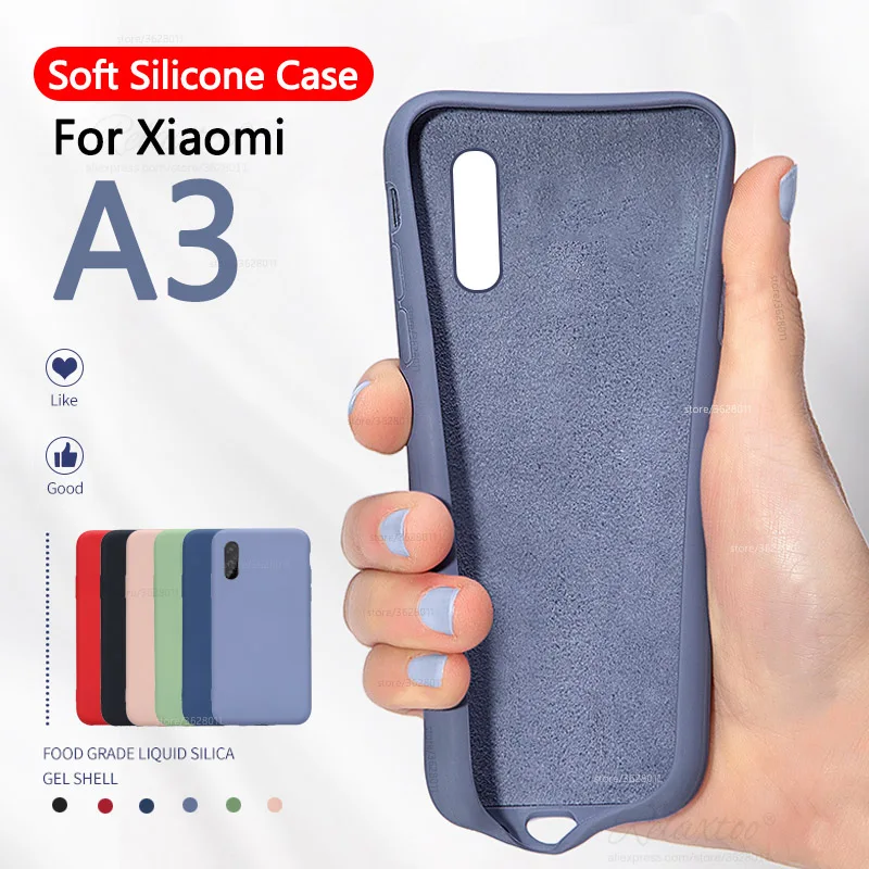 2019 мягкий tup жидкий силиконовый чехол для xiaomi mi a3 lite телефона защитный xiomi mia3 a 3
