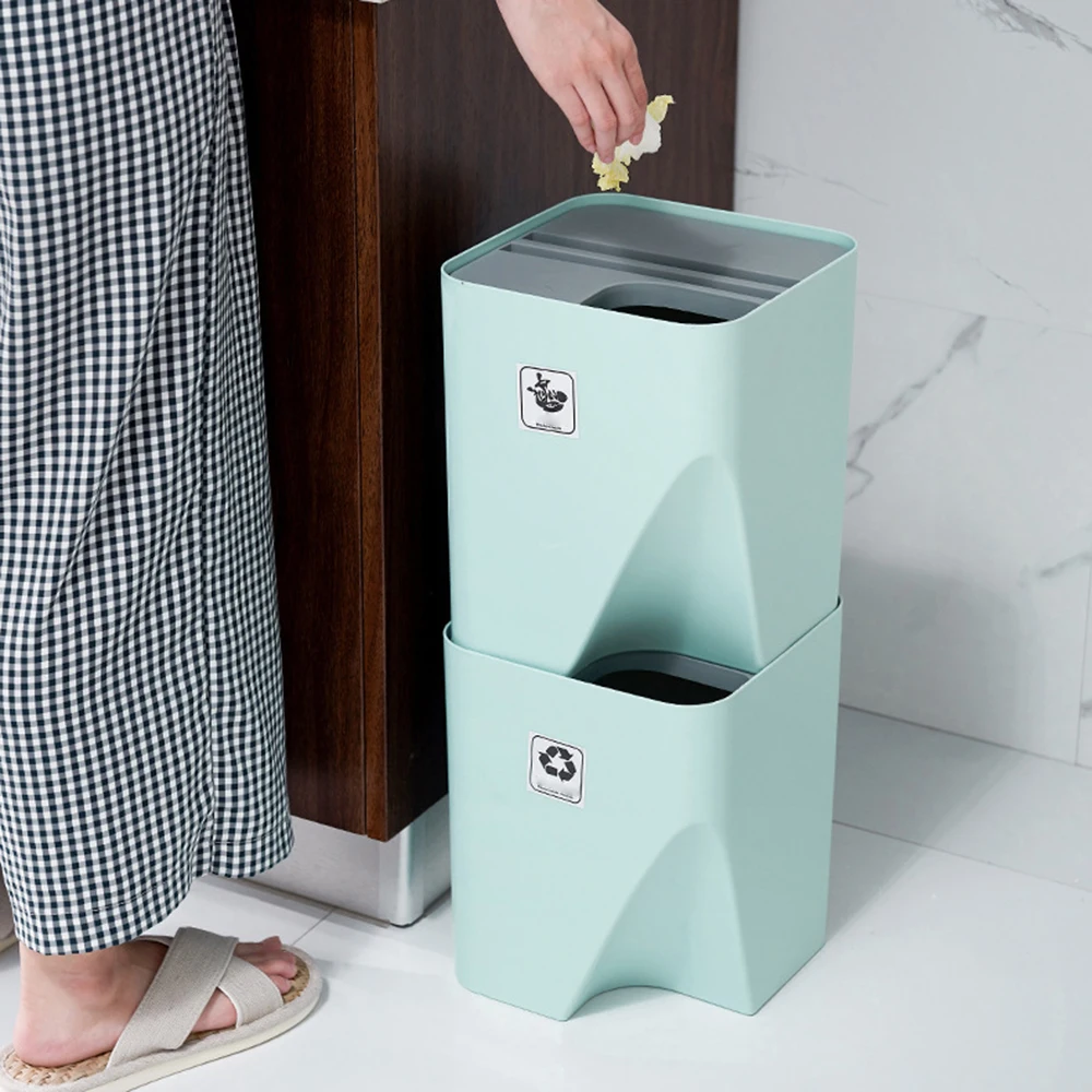 Кухонная корзина для мусора контейнер хранения многослойная сортировки сухого и