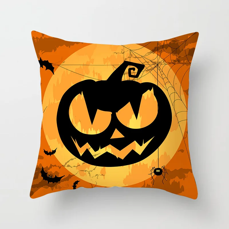 

Pumpkin orange printed pillowcase Home decor fabric sofa pillowcase Comfortable car seat cover