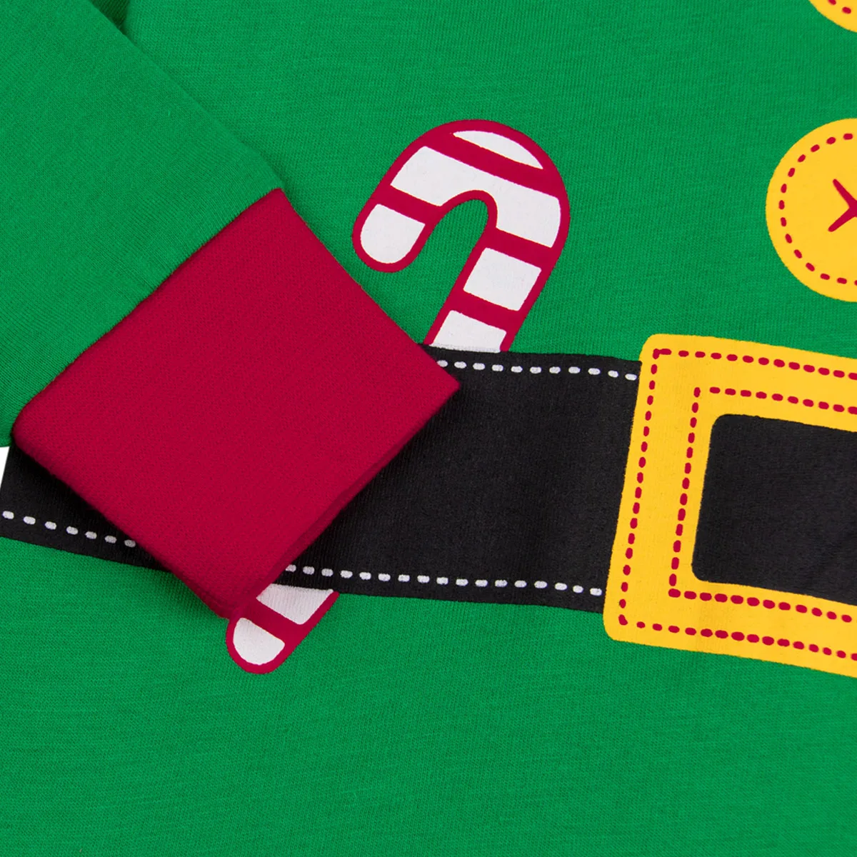 Детская Рождественская Пижама комплект из 2 предметов детская одежда для сна с