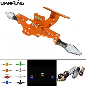 Universal Angle Aluminum License Number Plate Frame For 125 200 390 690 RC 200 390 2014 2015 2016 2017 2018 2019