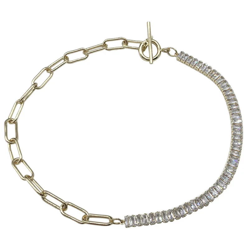 

Creativity AAA Zircon Crystal Choker Necklaces for Women Geometric Rhinestone Necklaces Statement Jewelry Gifts