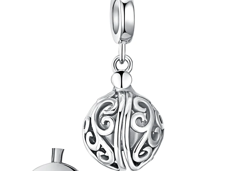 JewelryPalace 925 пробы серебро открываемые полые Клетка подвеска круглая Fit браслеты модные женские туфли DIY бусины для ювелирных изделий