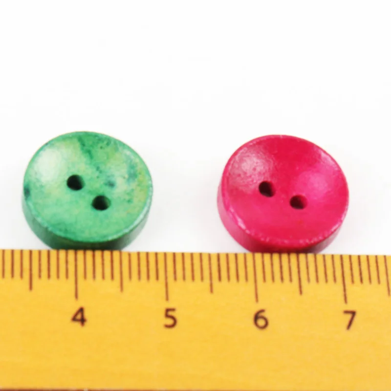 Круглые деревянные декоративные пуговицы Случайные Смешанные 15 мм Скрапбукинг