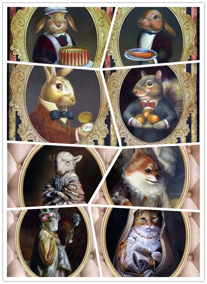 Животное do vintage 5d diy pintura diamante bordado ponto cruz mosaico 3d perfeito presente de natal decoraçao|Алмазная