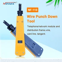 100 original noyafa nf 110 yellow krone lsa plus telecom phone wire cable rj11 rj45 punch down network tool kit professional
