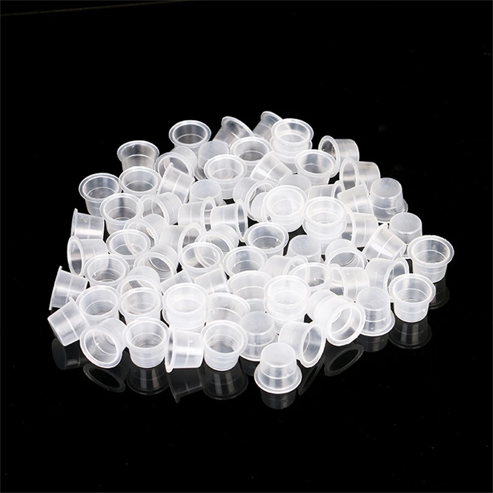 

1000Pcs Tattoo Ink Cups Caps S Size Disposable Silicone Holder Rack Container Permanent Makeup Pigment Cups Supply Accessories
