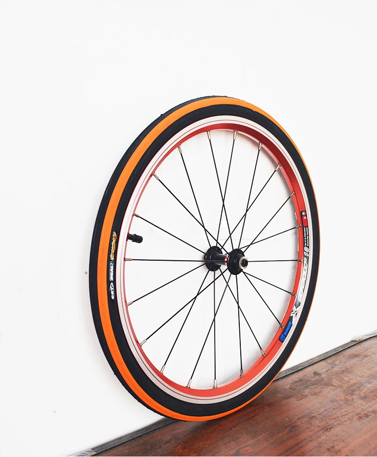 black orange CST складной велосипед 2" x 1 1/8" 6.8Bar/100PSI велосипедные шины 60TPI 451 с крючками для Minivelo BMX - Цвет: black orange