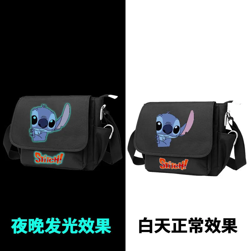 Disney Stitch Surrounding Street Trend Middle School Students Shoulder Bag Messenger Bag Tutoring Bag Male School Backpack